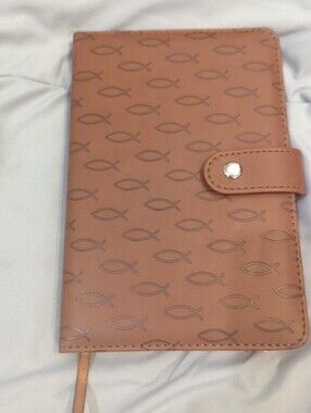 FineLife Christian Fish Journal Brown Leatherette 256 Lined Pages Magnetic Clasp